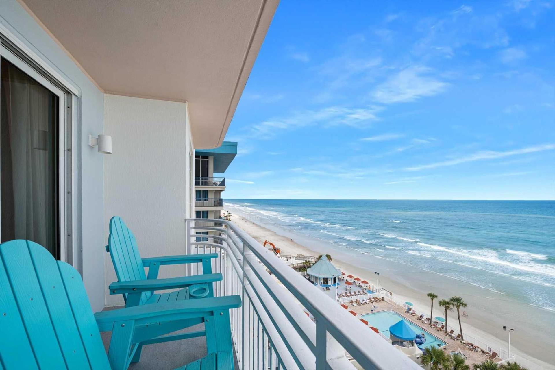Luxury 10th Floor 2 Bedroom Direct Oceanfront Wyndham Ocean Walk Daytona | 1027 *